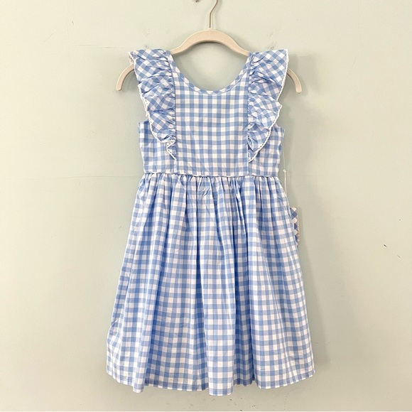 Tommy Bahama Other - NWT Tommy Bahama Gingham Blue & White Ruffle Girls Dress